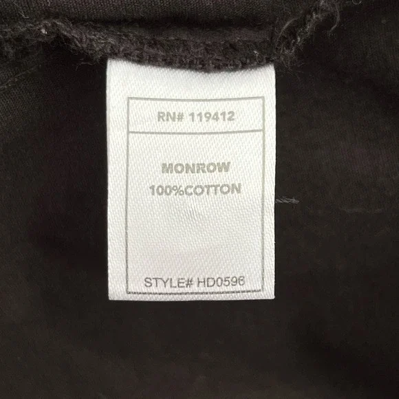 Monrow Asymmetrical Poplin Tie Shirt Dress in Black 100% Cotton, Size Small - Picture 13 of 14